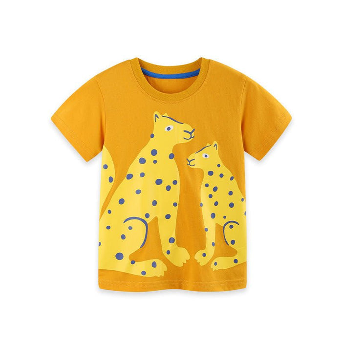 Toddler/Kid Boy Leopard Print Yellow Tee