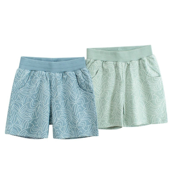 Toddler/Kid Boy Line Art Leaf Print Shorts (2 Colors)