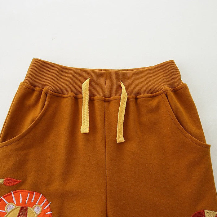 Toddler/Kid Boy Lion and Tiger Embroidery Design Pants