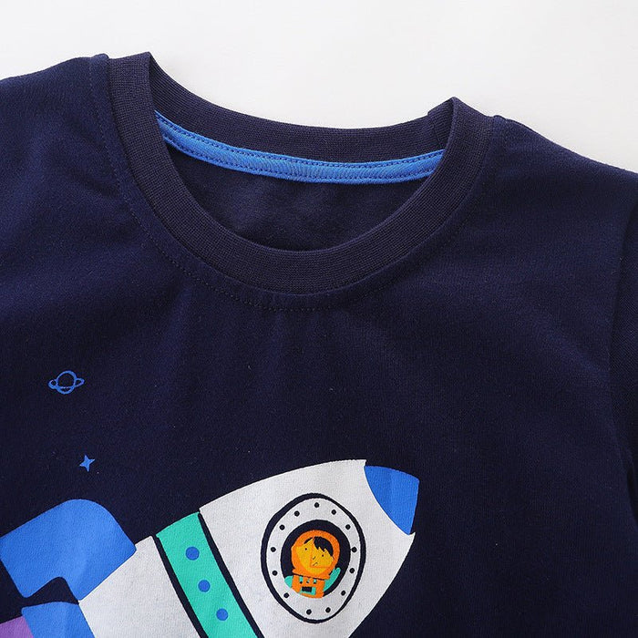 Toddler/Kid Boy Rainbow Rocket Print T-shirt