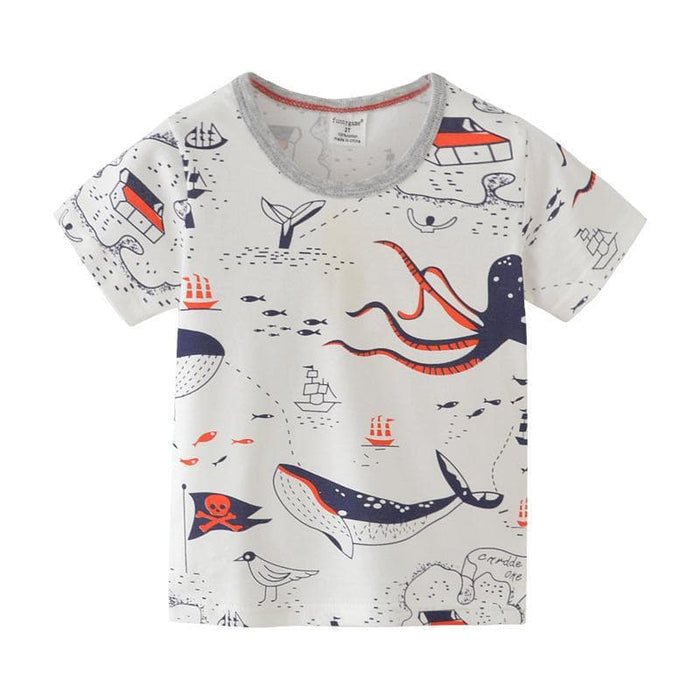 Toddler/Kid Boy Sea Life Design Casual T-shirt