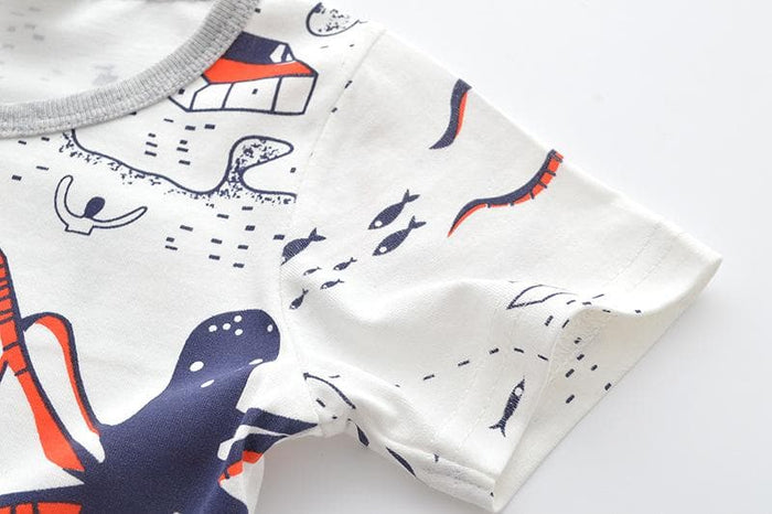 Toddler/Kid Boy Sea Life Design Casual T-shirt