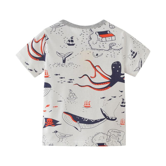 Toddler/Kid Boy Sea Life Design Casual T-shirt