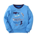 Toddler/Kid Boy Sharks Print Blue Casual Sweatshirt