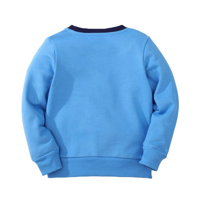 Toddler/Kid Boy Sharks Print Blue Casual Sweatshirt