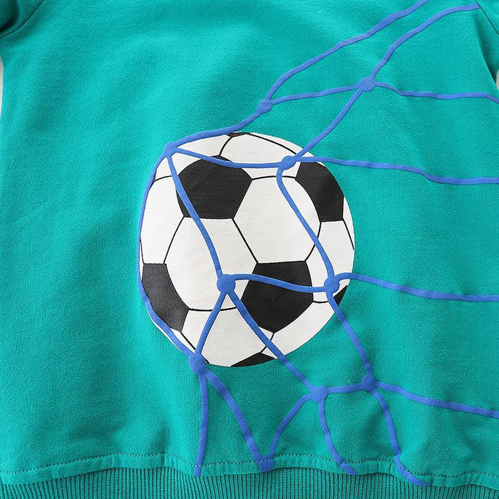 Toddler/Kid Boy Soccer Ball Print Sweatshirt