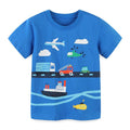 Toddler/Kid Boy Transportations Design Blue T-shirt
