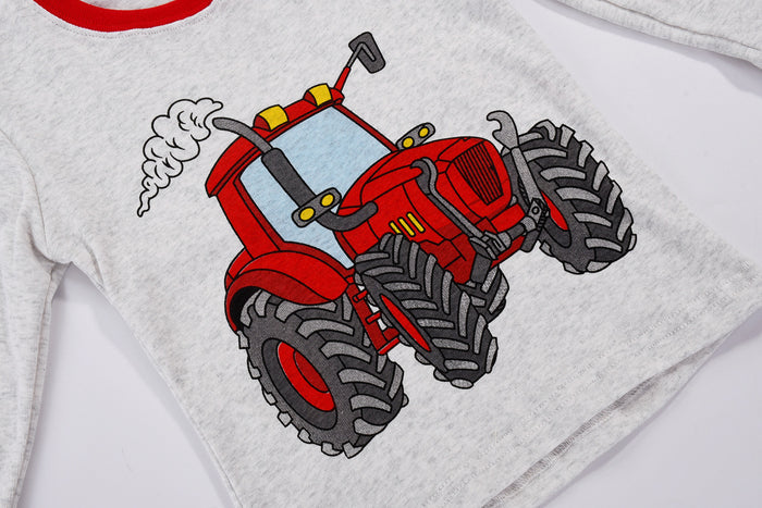 Toddler/Kid Boy Truck Print Long Sleeve Pajama Set