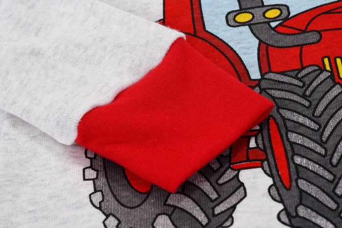 Toddler/Kid Boy Truck Print Long Sleeve Pajama Set