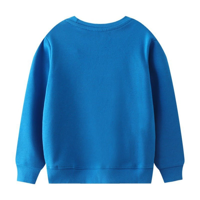 Toddler/Kid Boy Vehicle Design Blue Sweatshirt