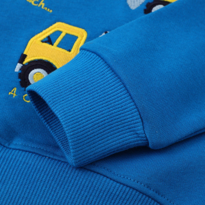 Toddler/Kid Boy Vehicle Design Blue Sweatshirt