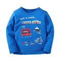 Toddler/Kid Boy Vehicle Print Long Sleeve Shirt