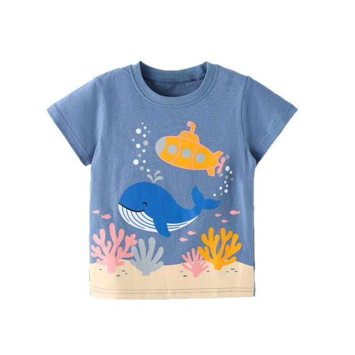Toddler/Kid Boy Whale Submarine Print Tee