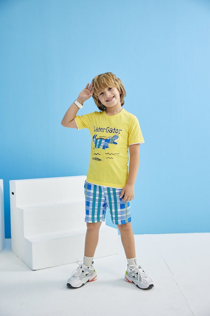 Toddler/Kid Boy's 2-Piece Crocodile Print Set