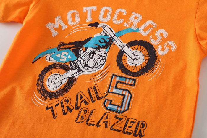 Toddler/Kid Boy's 2-Piece Set with Motorcycle Print