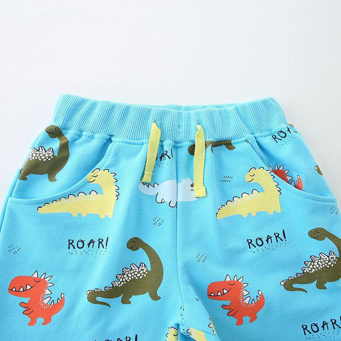 Toddler/Kid Boy's Cartoon Dinosaur Roar Print Design Shorts