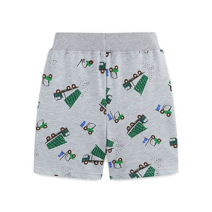 Toddler/Kid Boys Construction Truck Print Shorts