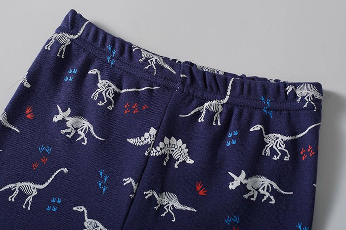 Toddler/Kid Boy's Dinosaurs Print Long Sleeve Pajama Set