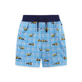Toddler/Kid Boy's Excavator Design Blue Shorts for Summer