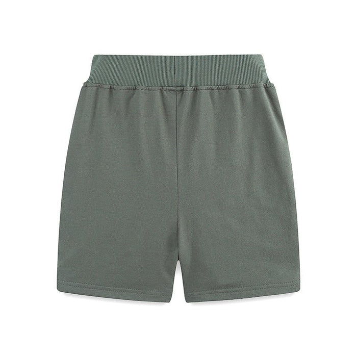 Toddler/Kid Boy's Excavators Design Dark Green Shorts