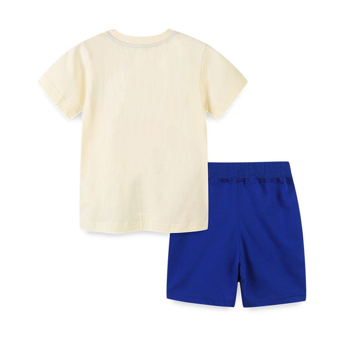 Toddler/Kid Boy's Rainbow Print Design T-shirt with Shorts Set