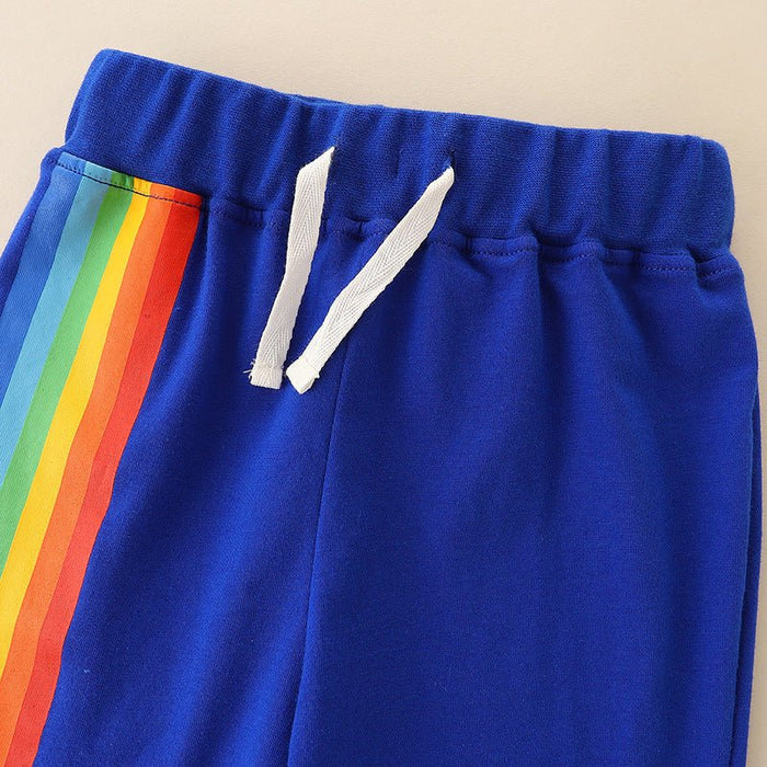 Toddler/Kid Boy's Rainbow Print Design T-shirt with Shorts Set