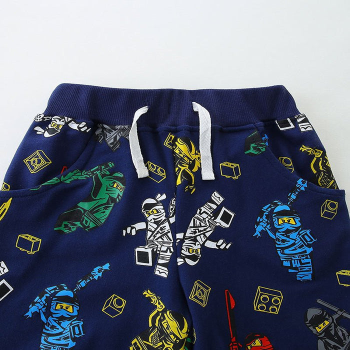 Toddler/Kid Boy's Robots Print Design Shorts