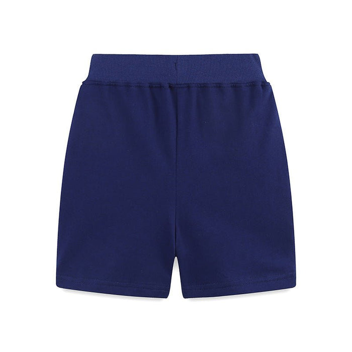 Toddler/Kid Boy's Shark and Fish Embroidery Design Shorts