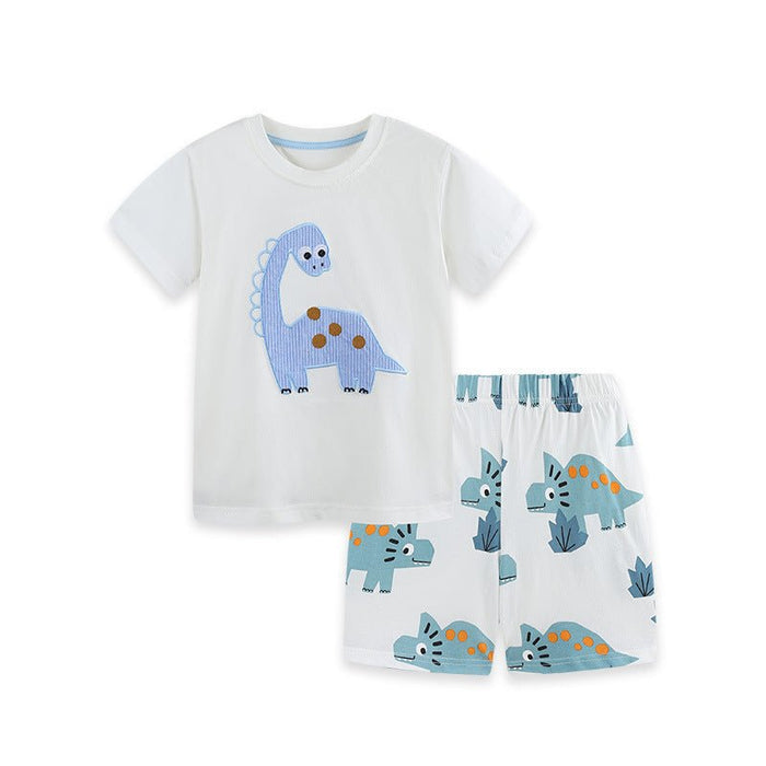 Toddler/Kid Boy's Soft Cotton Dinosaur Top with Shorts Set