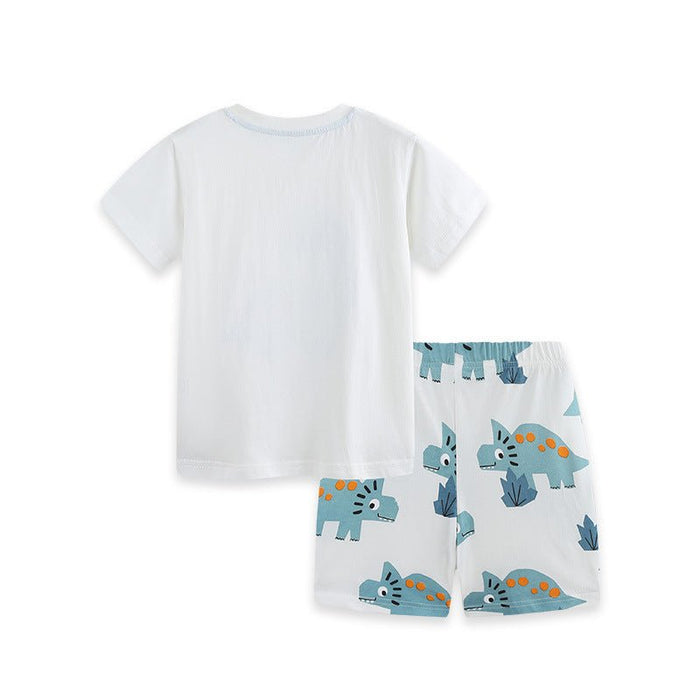 Toddler/Kid Boy's Soft Cotton Dinosaur Top with Shorts Set