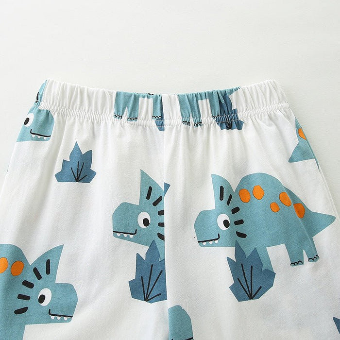 Toddler/Kid Boy's Soft Cotton Dinosaur Top with Shorts Set