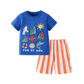 Toddler/Kid Boy's Summer Beach Design Top with Shorts Set