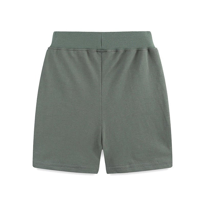 Toddler/Kid Boy's Tiger Design Dark Green Shorts