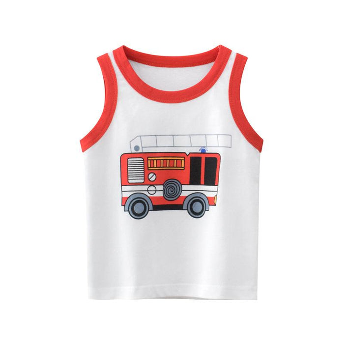 Toddler/Kid Boy's Trucks/Rocket Prints Tank (3 designs)