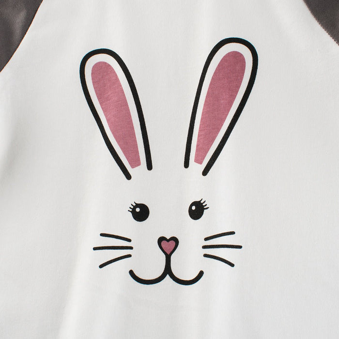 Toddler/Kid Bunny Print Casual Long Sleeve Shirt