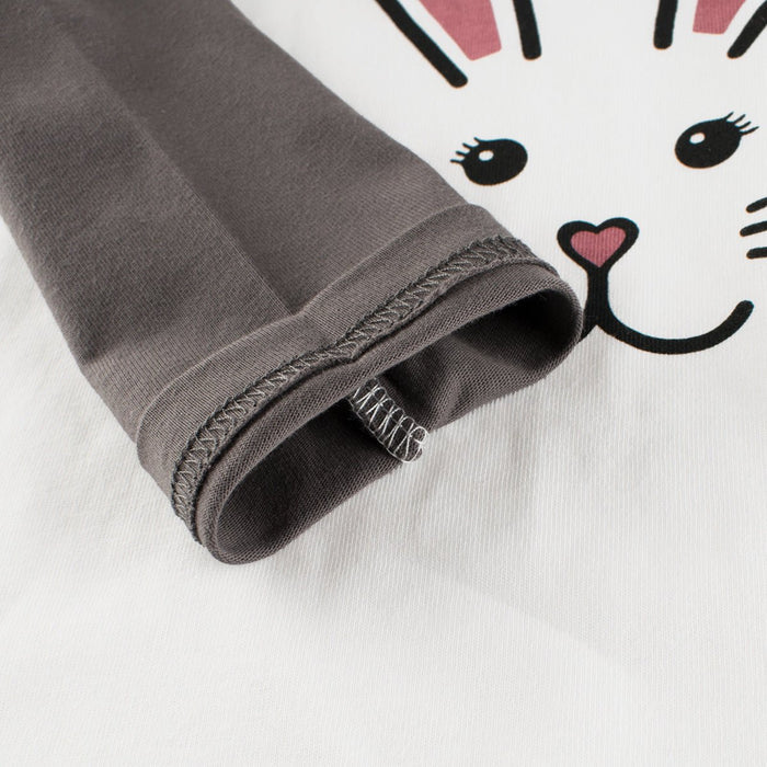 Toddler/Kid Bunny Print Casual Long Sleeve Shirt