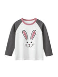Toddler/Kid Bunny Print Casual Long Sleeve Shirt