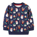 Toddler/Kid Christmas Santa, Reindeer, Candy Print Sweatshirt