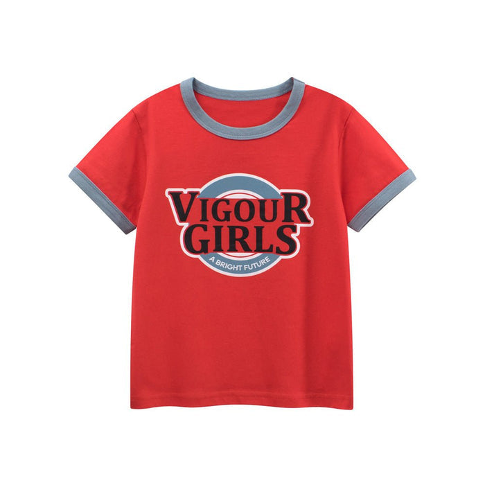 Toddler/Kid Classic Red Letter Ringer Casual Top