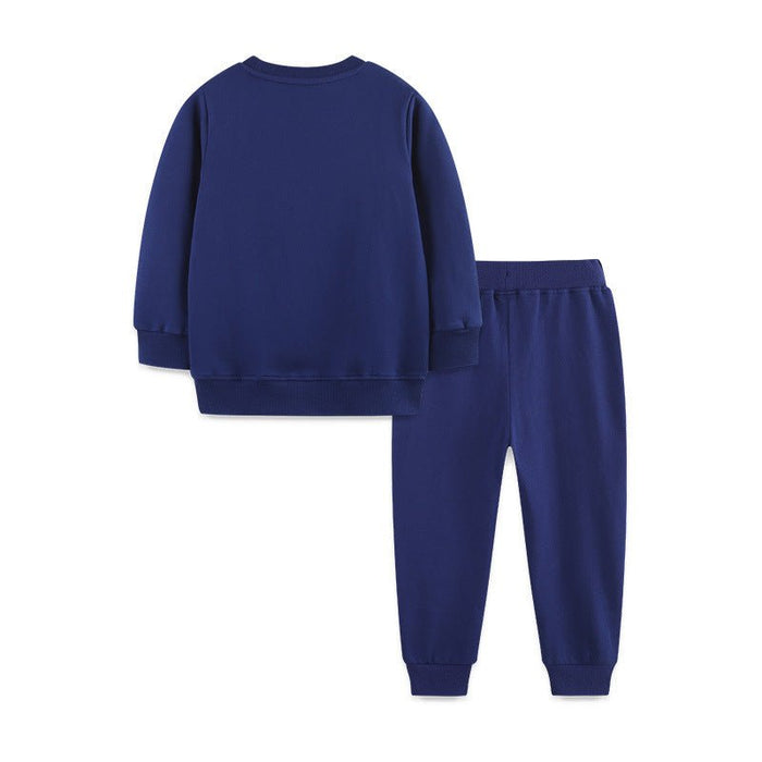 Toddler/Kid Colorful Dinosaur Embroidery Design Sweatshirt and Pants Set