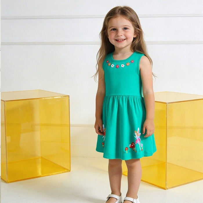 Toddler/Kid Fairy Embroidered Sleeveless Casual Dress
