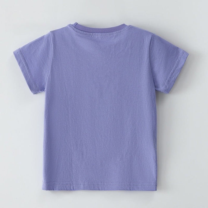 Toddler/Kid Fairy Embroidery Purple Short Sleeve Tee