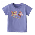 Toddler/Kid Fairy Embroidery Purple Short Sleeve Tee