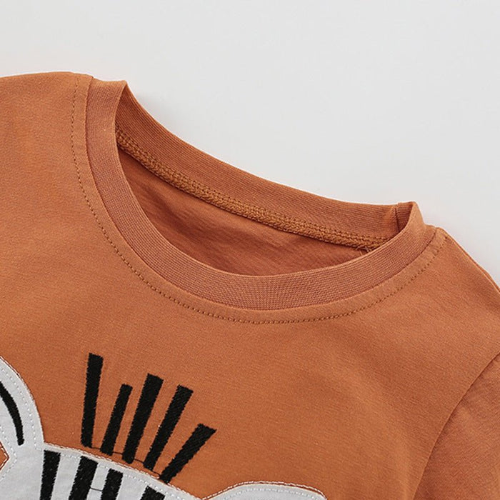 Toddler/Kid Giraffe Pattern T-shirt and Shorts Set