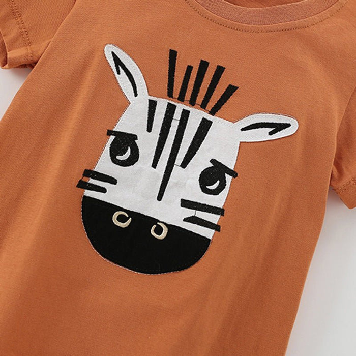 Toddler/Kid Giraffe Pattern T-shirt and Shorts Set