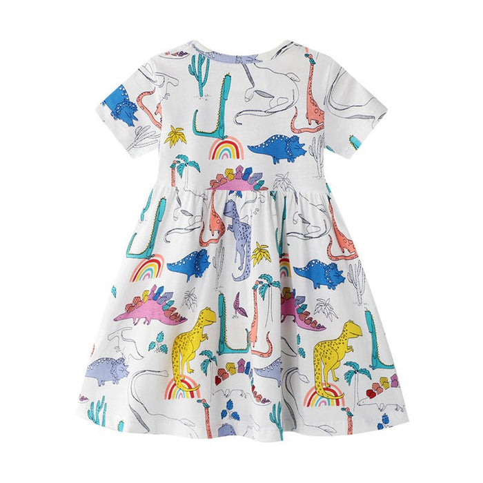 Toddler/Kid Girl Allover Dinosaur Print Dress