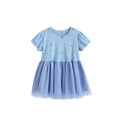 Toddler/Kid Girl Blue Tulle Dress with Butterfly Print Design
