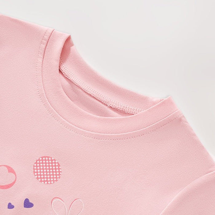 Toddler/Kid Girl Bunny Design Pink Summer Top