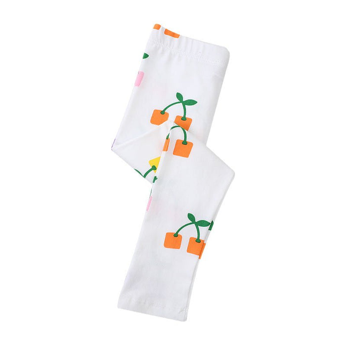 Toddler/Kid Girl Cartoon Cherry Print Design Leggings