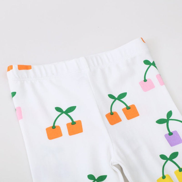 Toddler/Kid Girl Cartoon Cherry Print Design Leggings